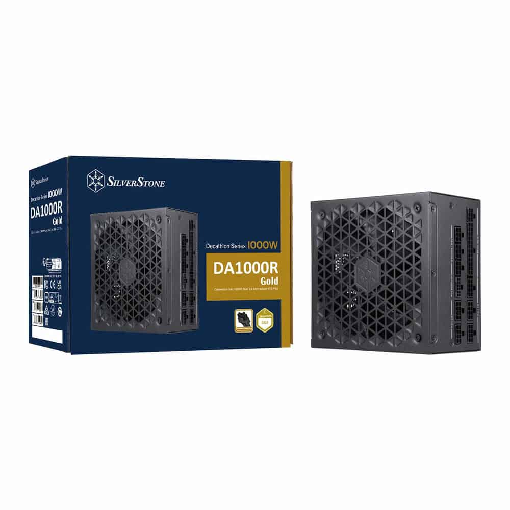 (image for) Silverstone 1000 Watt DA1000R PCIe 5.0 Cybenetics Gold QUIET Full Modular PSU/Power Supply ATX3.0